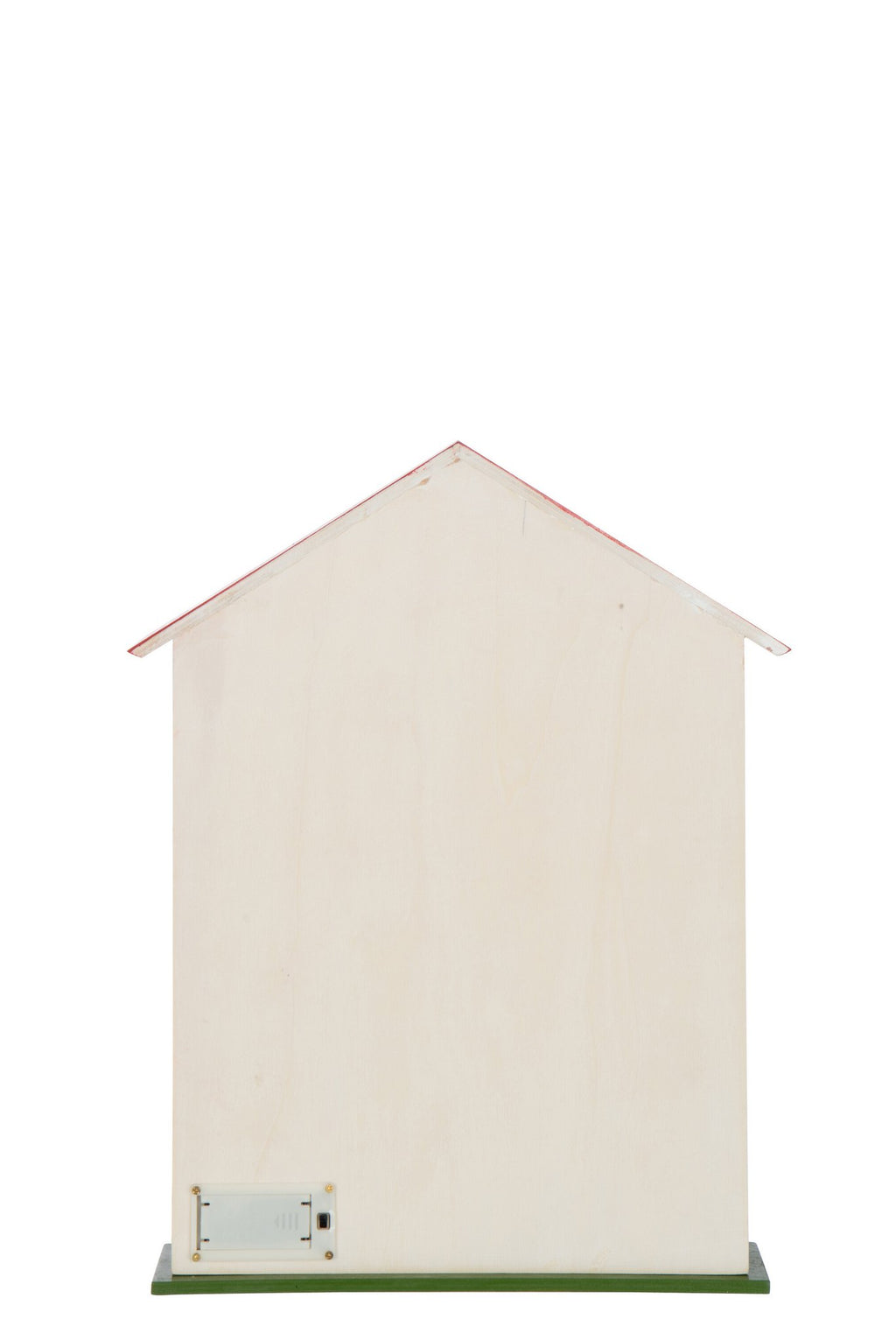 J-Line decoratie Huis Adventskalender- multiplex - rood/wit - LED