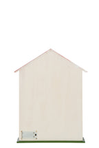 J-Line decoratie Huis Adventskalender- multiplex - rood/wit - LED
