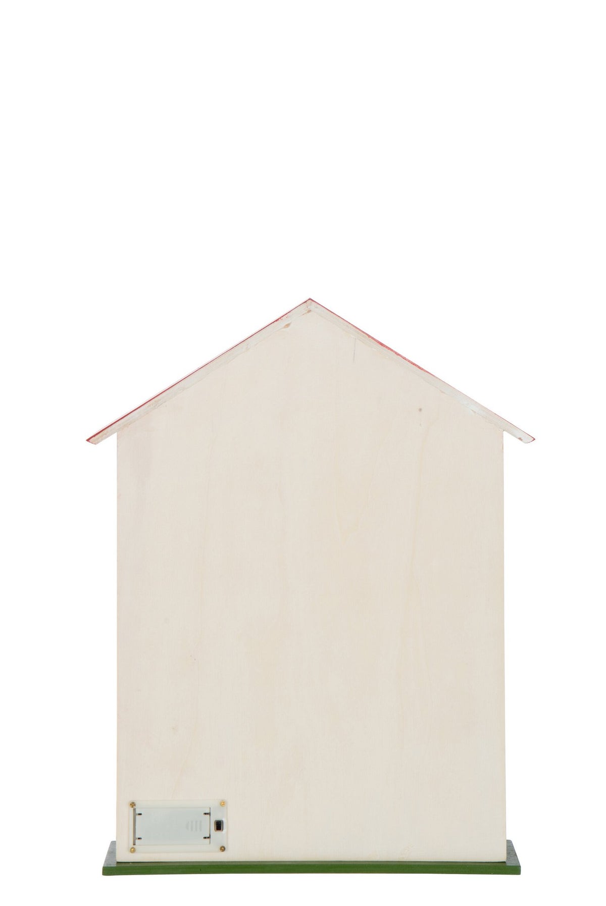 J-Line decoratie Huis Adventskalender- multiplex - rood/wit - LED