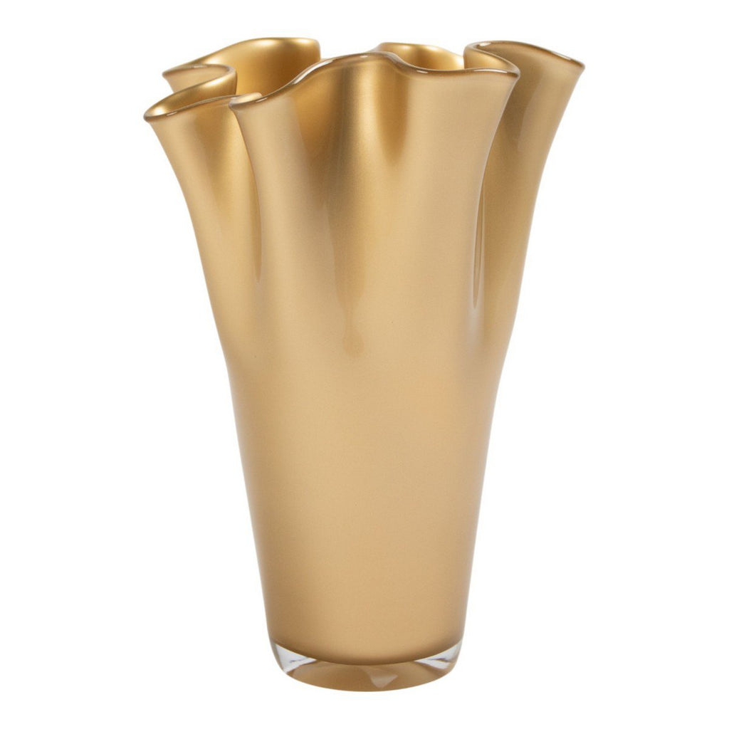 Waaiervaas 'goldie' goud h25 d24 cm