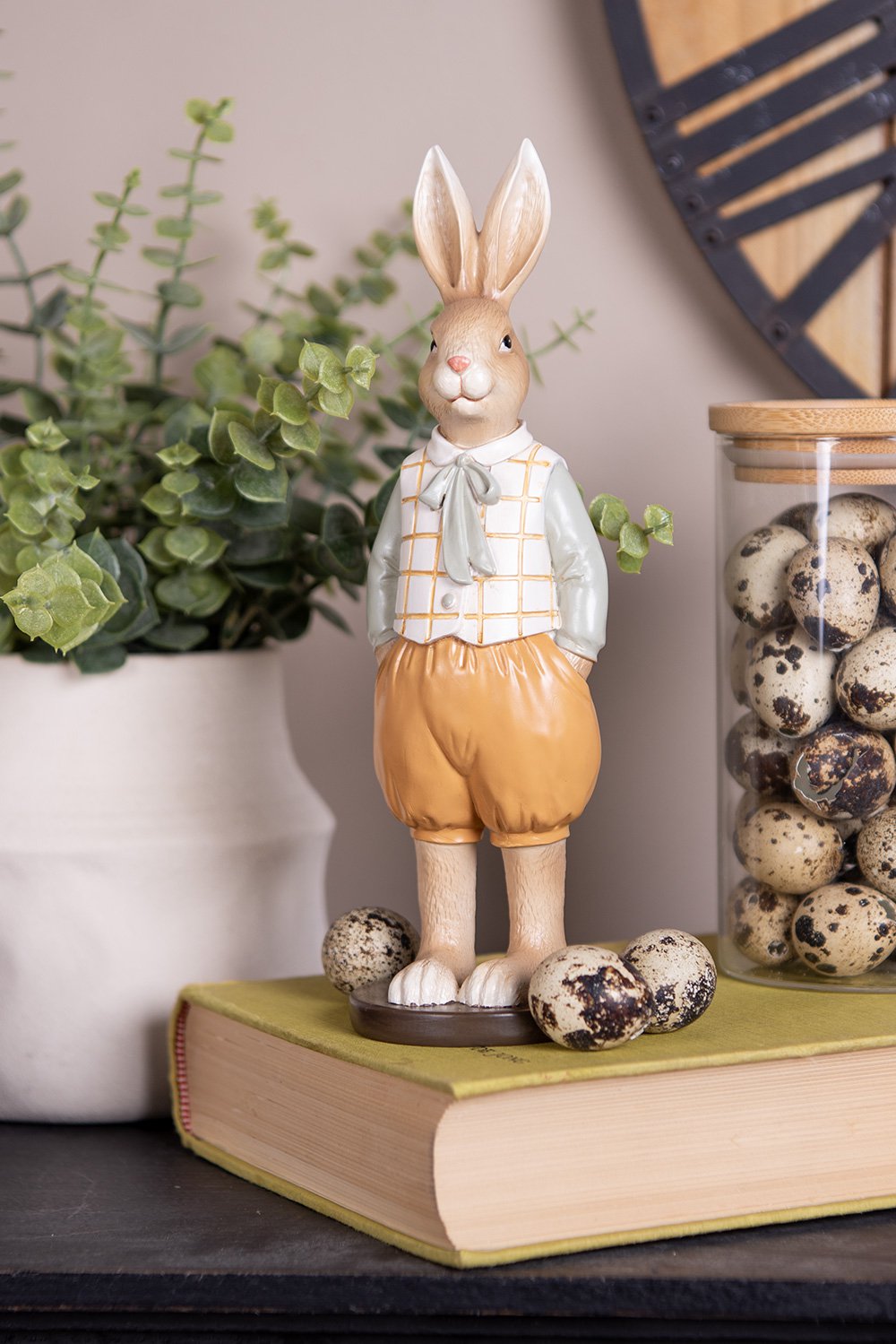 Decoratie Beeld Konijn 23 cm Bruin Kunststof