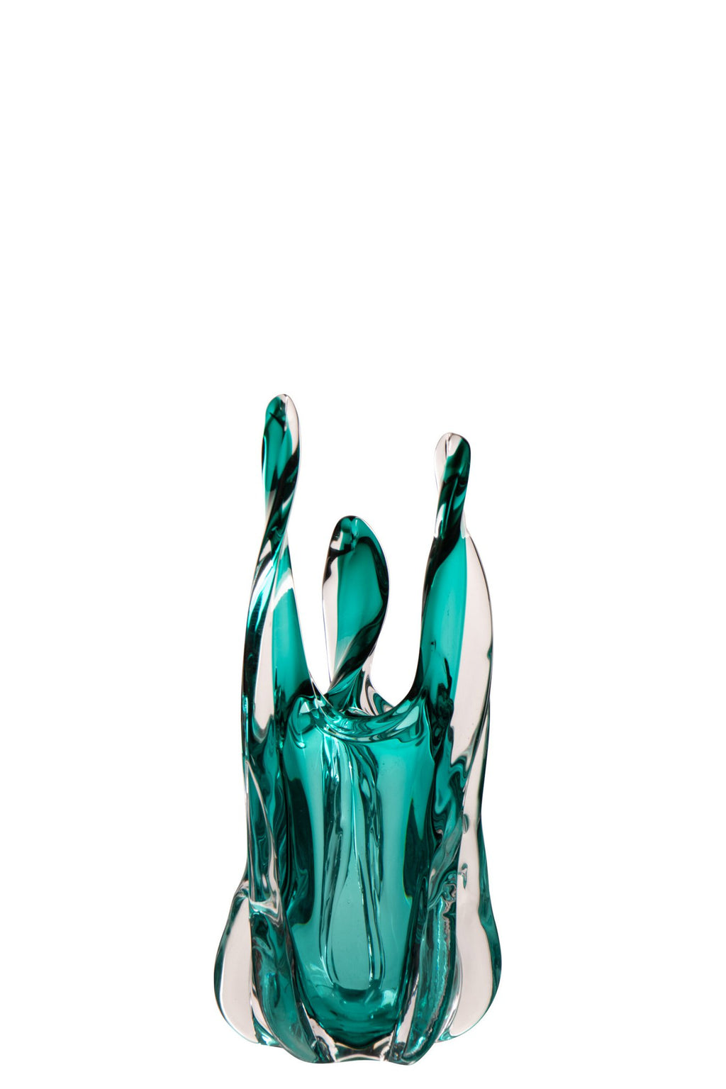 J-Line vaas Serena - glas - turkoois - S