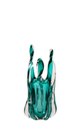 J-Line vaas Serena - glas - turkoois - S