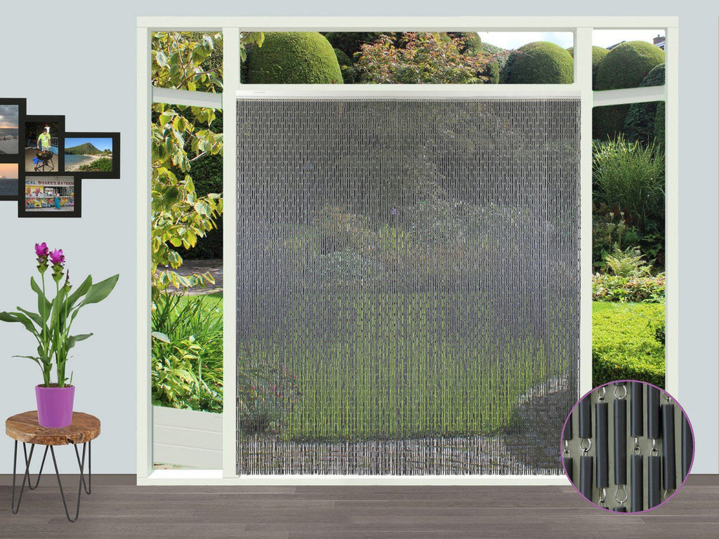 Vliegengordijn Verspringend antraciet 100x232 cm