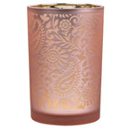 Theelichthouder paisley roze large 18cm*
