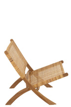 J-Line Plooeistoel Rattan/Teak Naturel