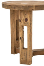 J-Line Ronde bijzettafel - gerecycled hout - bruin