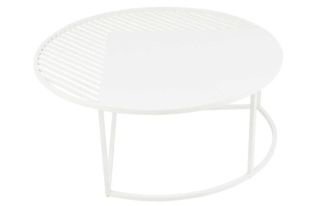 J-Line bijzettafel Outdoor Rond - metaal - wit