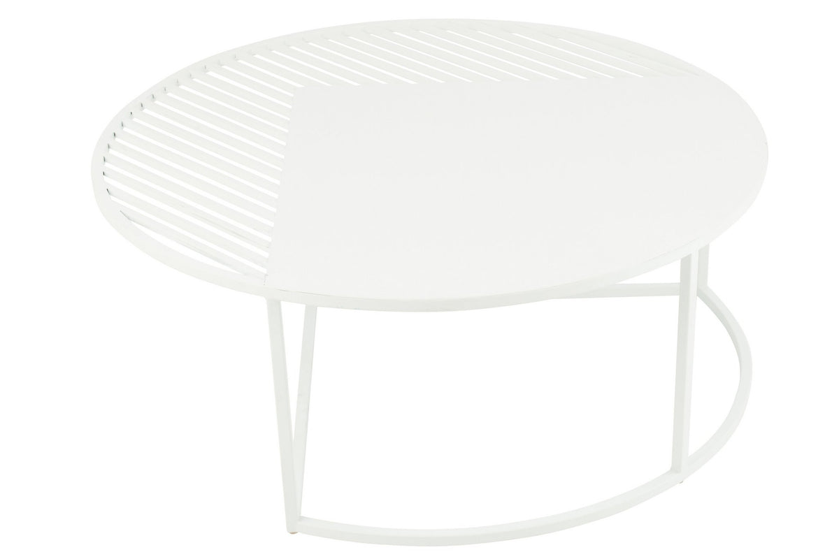 J-Line bijzettafel Outdoor Rond - metaal - wit