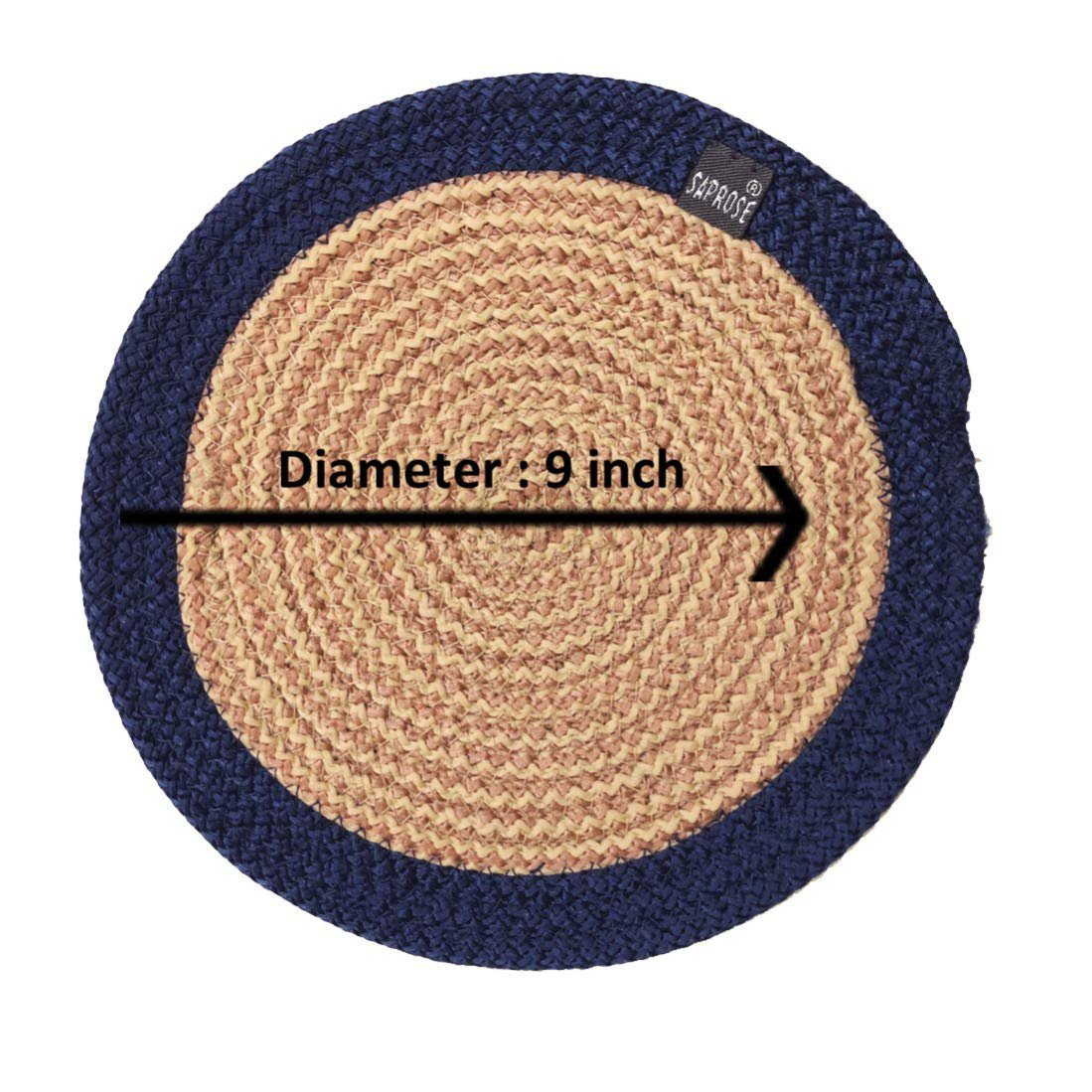Onderzetterset – polypropyleen wasbaar in de machine – 23 cm rond, 3-delig