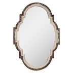 Mirror 63x4x91 cm Bruin Beige Hout Wall Mirror