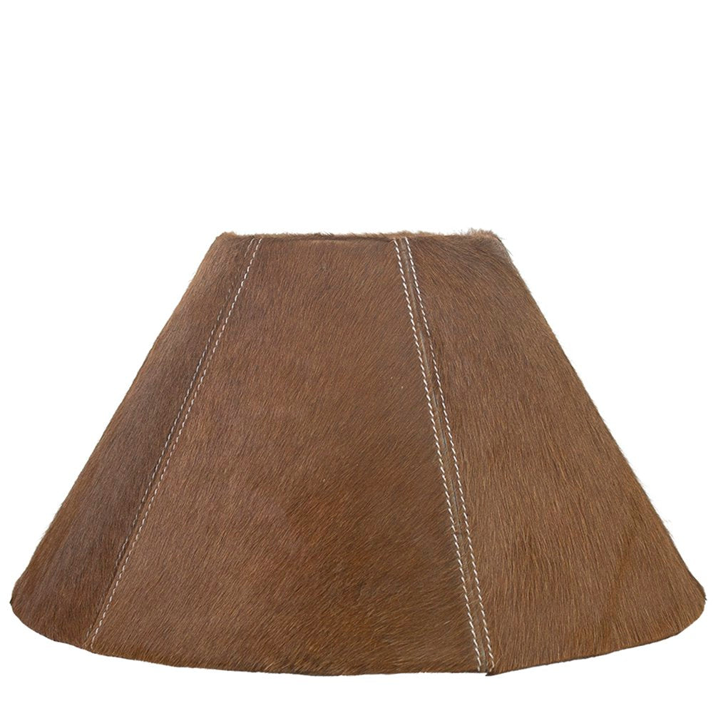Lampenkap koehuid bruin h23 d39xd16cm