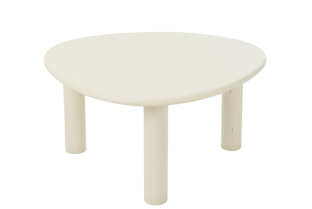 J-Line bijzettafel Bali - hout - wit - medium