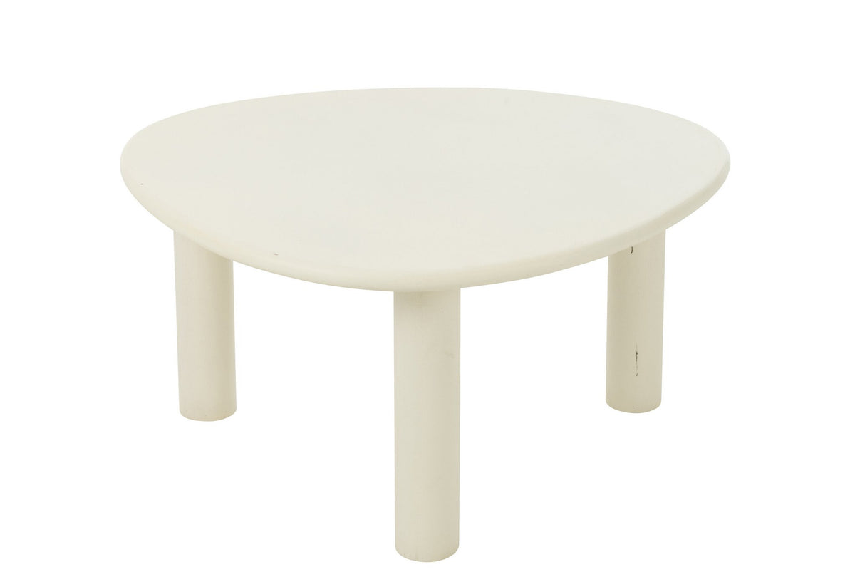 J-Line bijzettafel Bali - hout - wit - medium
