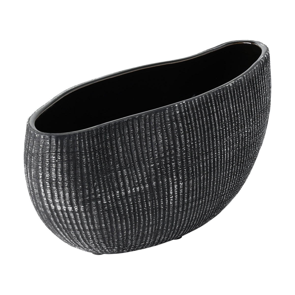 Schaal Shiguhe Zwart 26x10x12 cm