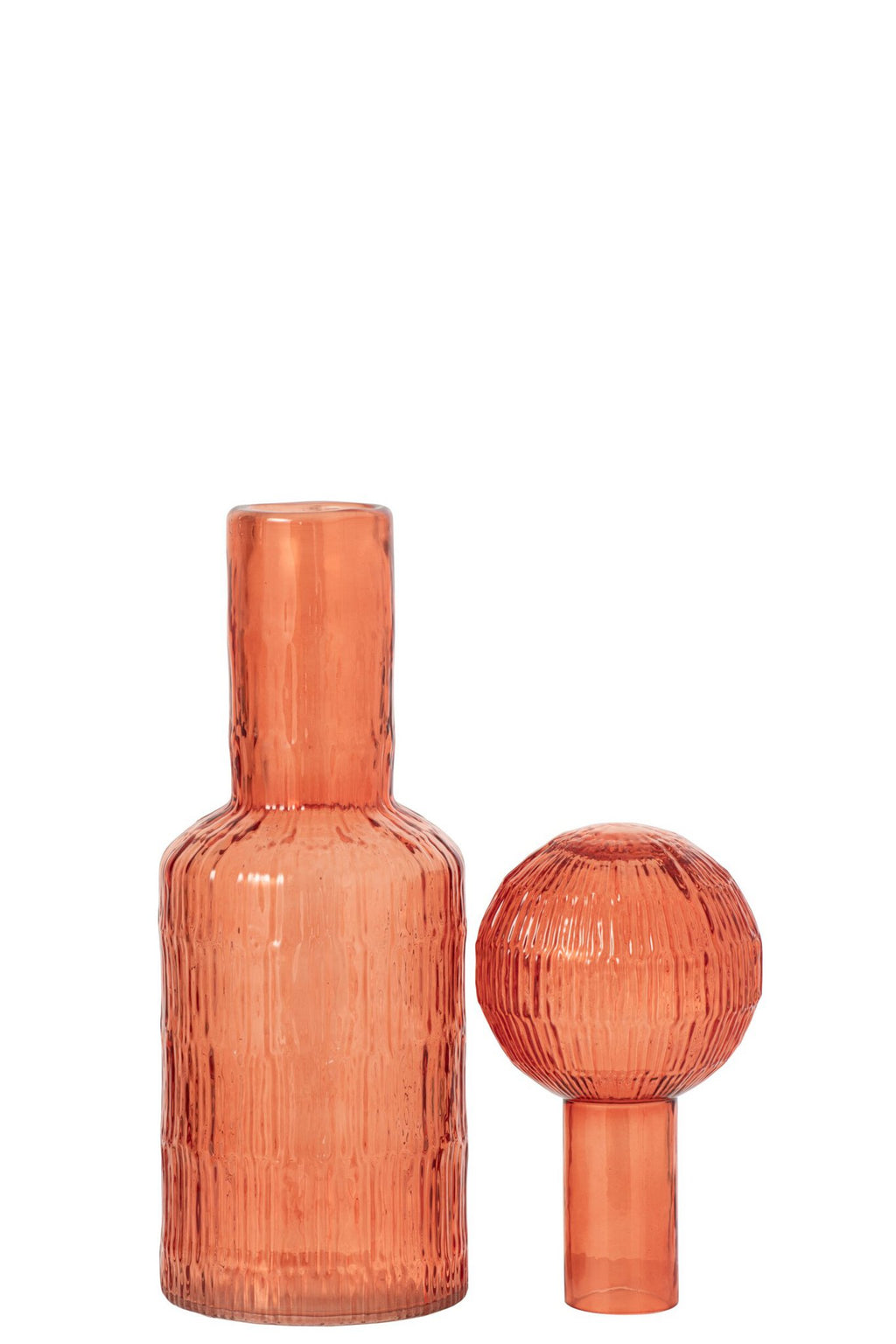 J-Line decoratie Fles - glas - oranje - small