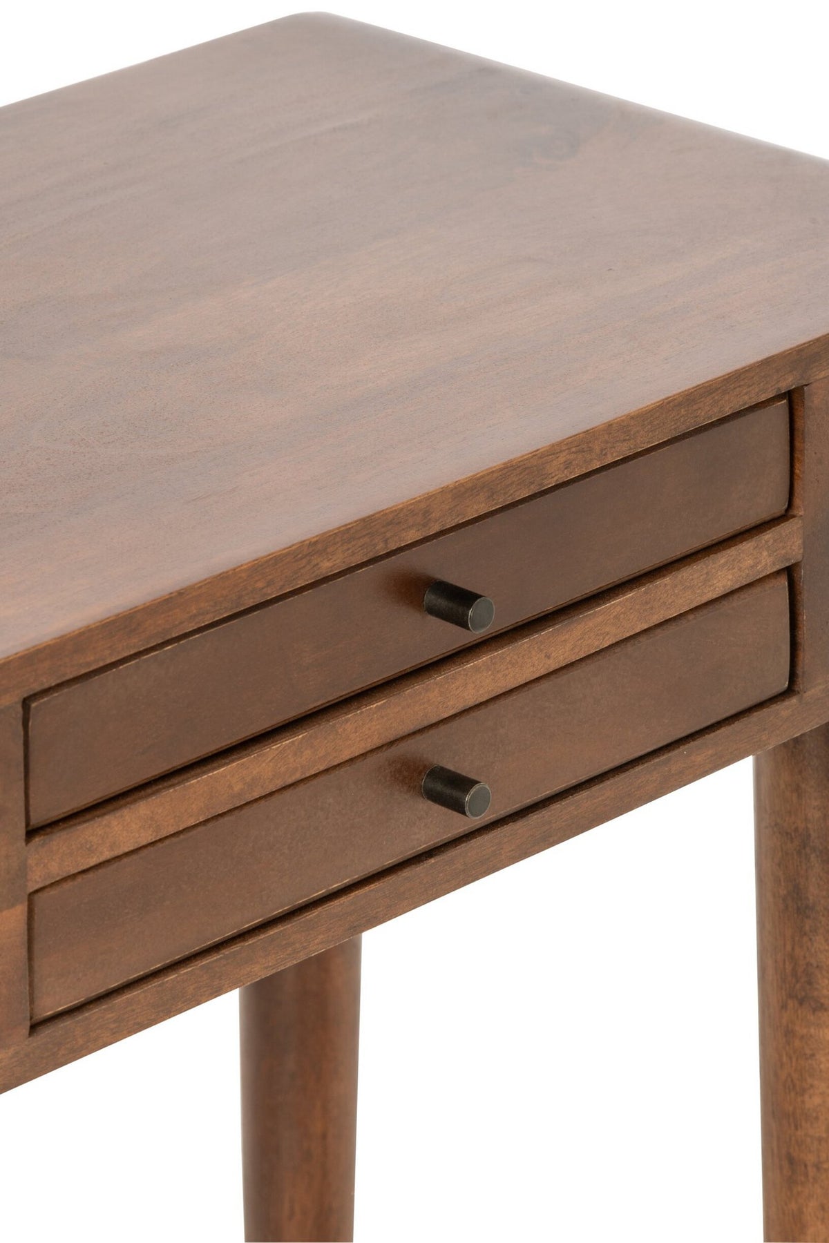 J-Line Consoletafel met meerdere laden - mangohout - naturel/zwart