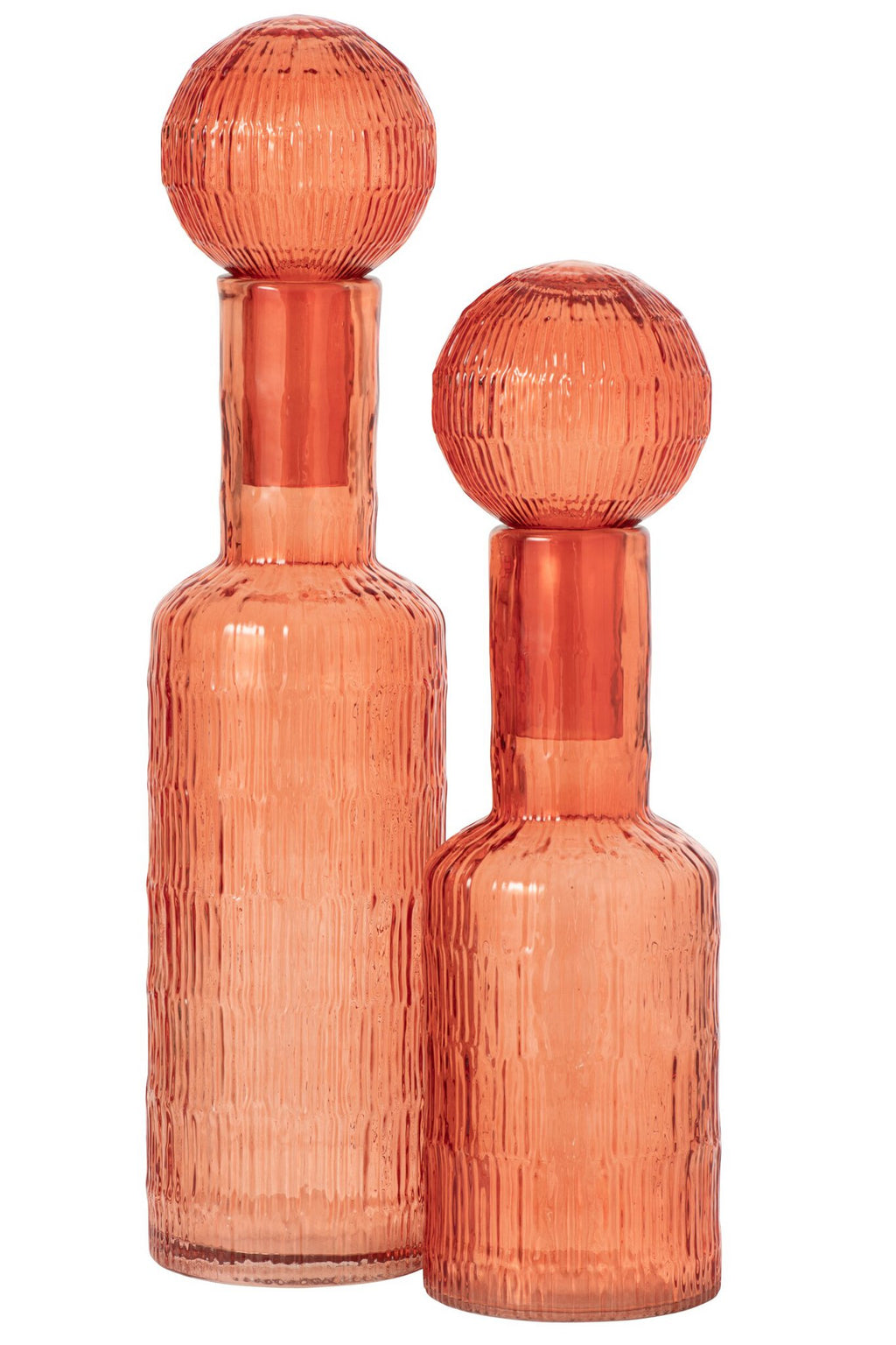 J-Line decoratie Fles - glas - oranje - large