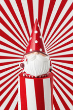 J-Line figuur Kerstman Stippen - polyresin - rood/wit