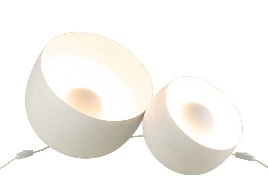 J-Line tafellamp - metaal - wit - large