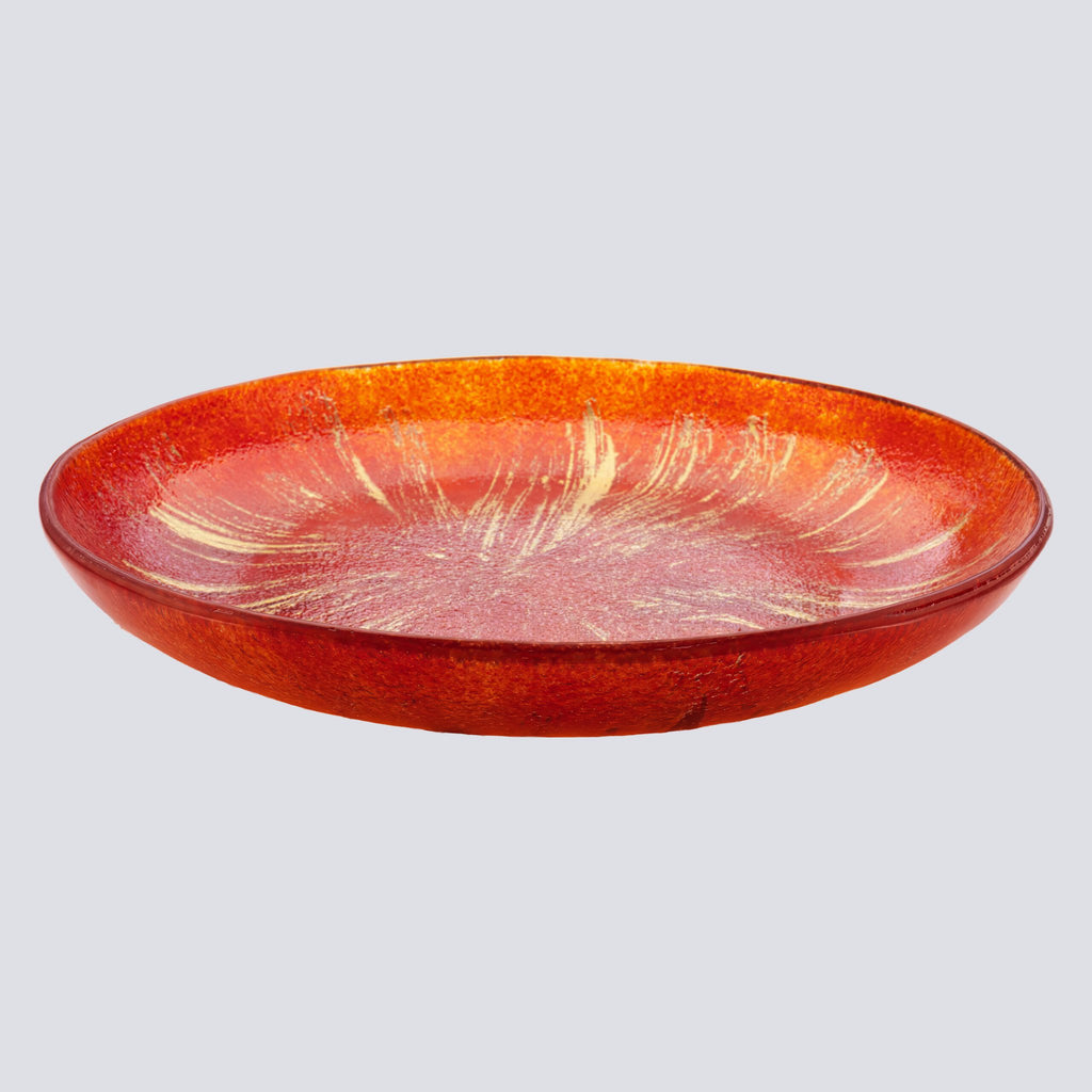 Tijdloze Bowl Pop Groot 30x4 Rood Riet