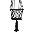 Macrame plant hanger basket large black