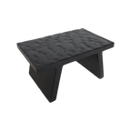 Mangohouten kruk/bijzettafel zwart