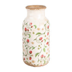 Vaas Ø 15x32 cm Beige Rood Keramiek Aardbeien