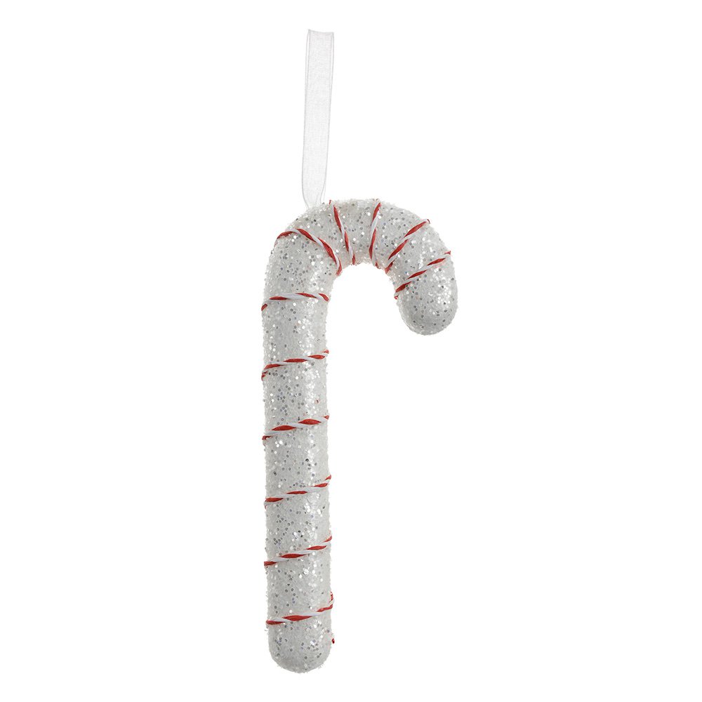 Kersthanger Zuurstok 17 cm Wit Kunststof