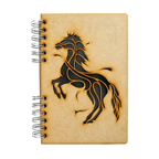 Duurzaam Houten Notitieboek – Komoni – Black Horse – Gerecycled papier
