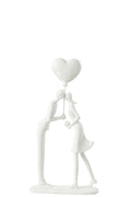 J-Line Koppel Kus Hart Ballon Poly Wit