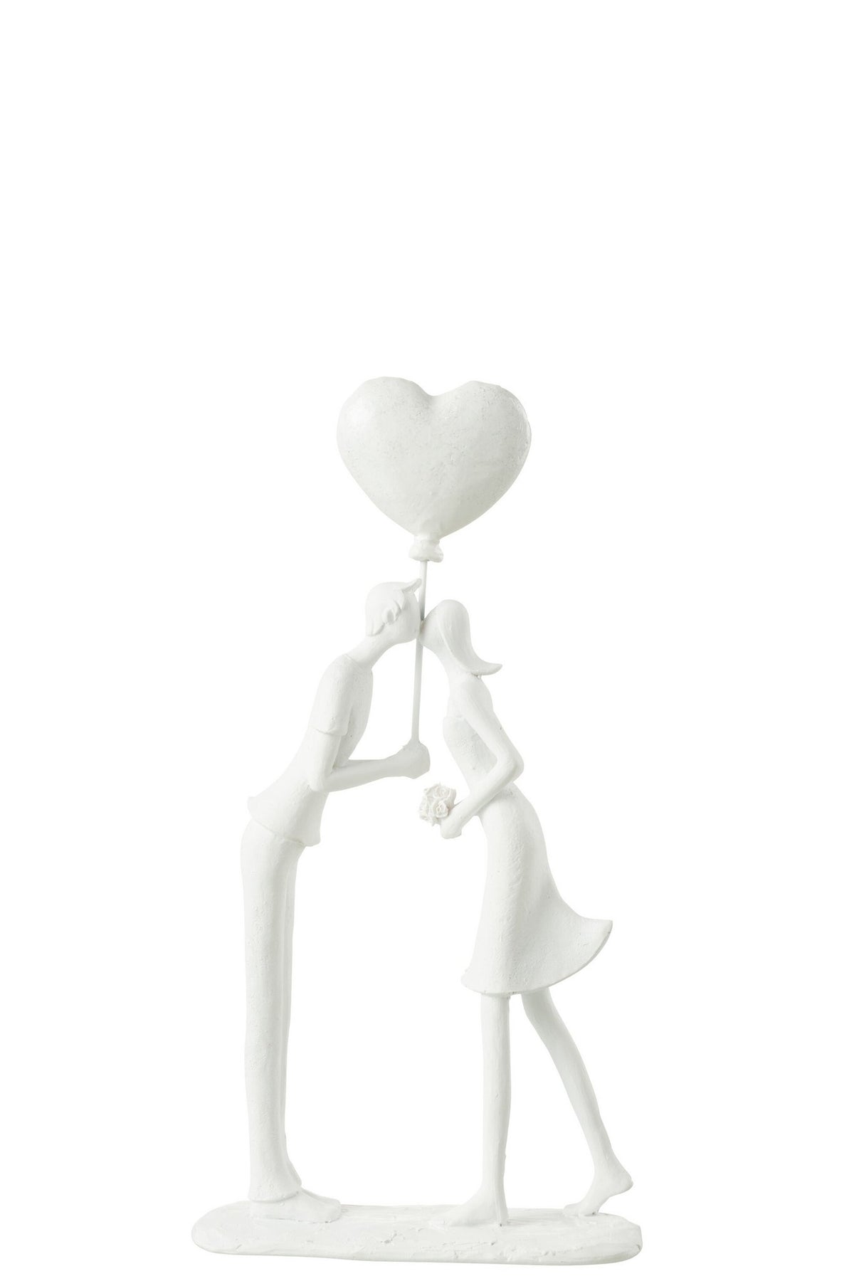 J-Line Koppel Kus Hart Ballon Poly Wit