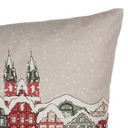 Sierkussen 45x45 cm Beige Polyester Stad Kussenhoes met Kussenvulling