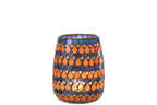 J-Line windlicht Mozaiek Druppel - glas - oranje/blauw - medium