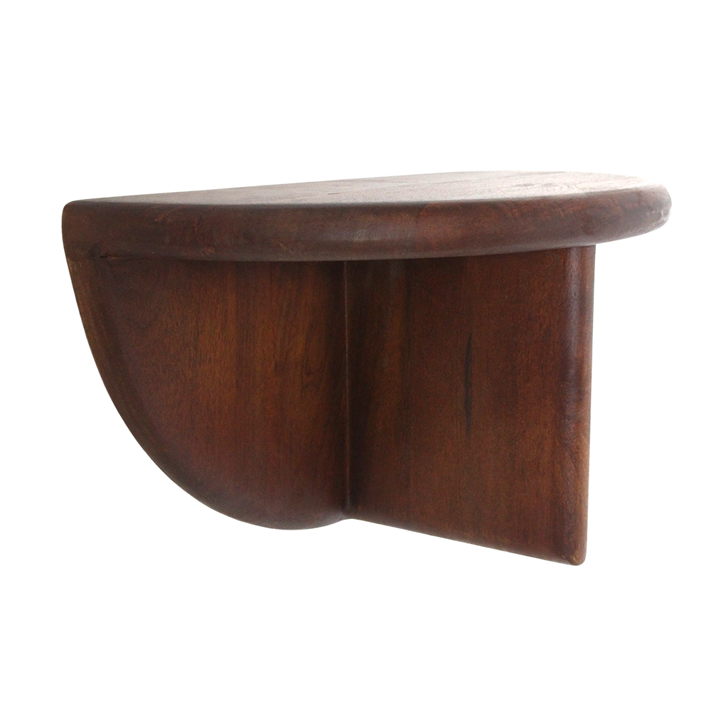 Bullnose mangohouten wandplank - 38x19x19 cm
