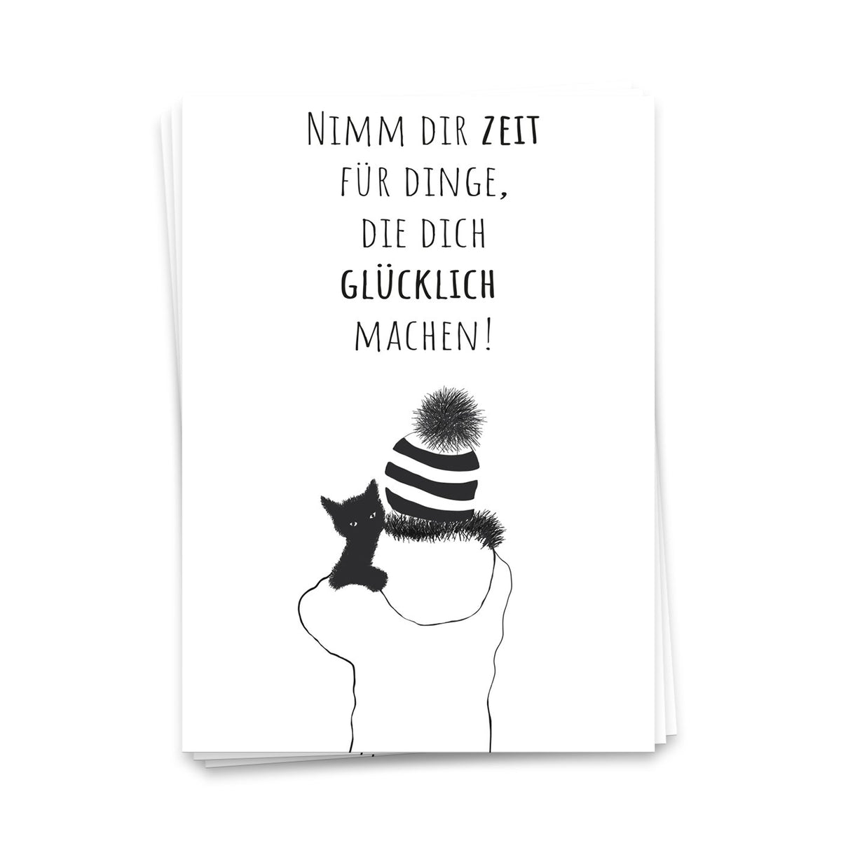 Neem de tijd voor dingen die je gelukkig maken - ansichtkaart 10 set