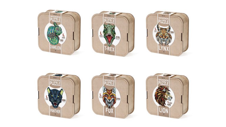 Eco Wood Art (EWA) Houten Legpuzzel Lynx size L, 1775, 47,3x37,5x0,5cm