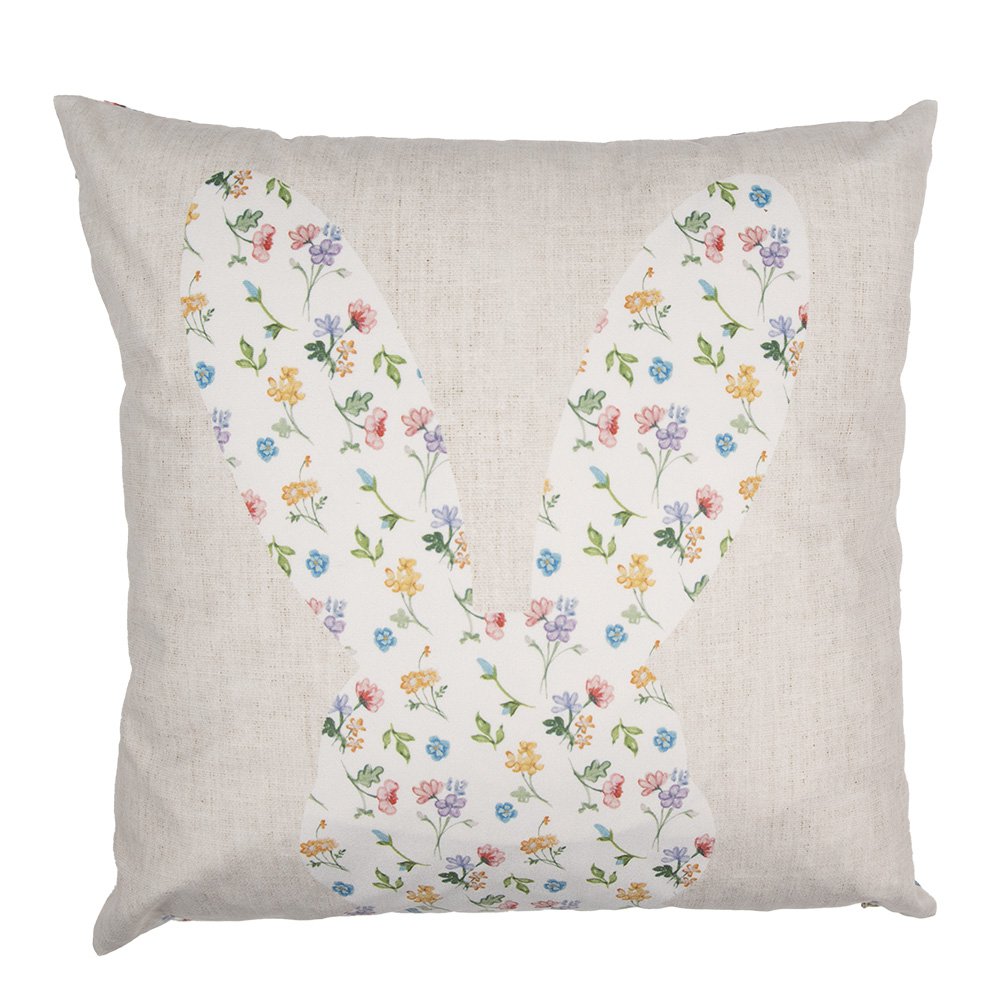 Kussenhoes 45x45 cm Beige Polyester Konijn Sierkussenhoes