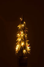 J-Line kerstboom Sneeuw - kunststof - groen/rood - L - LED