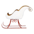 Decoratie Beeld Slee 37x15x28 cm Wit Metaal