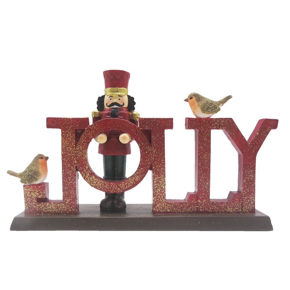 Beeld Notenkraker 18 cm Rood Kunststof Kerstdecoratie