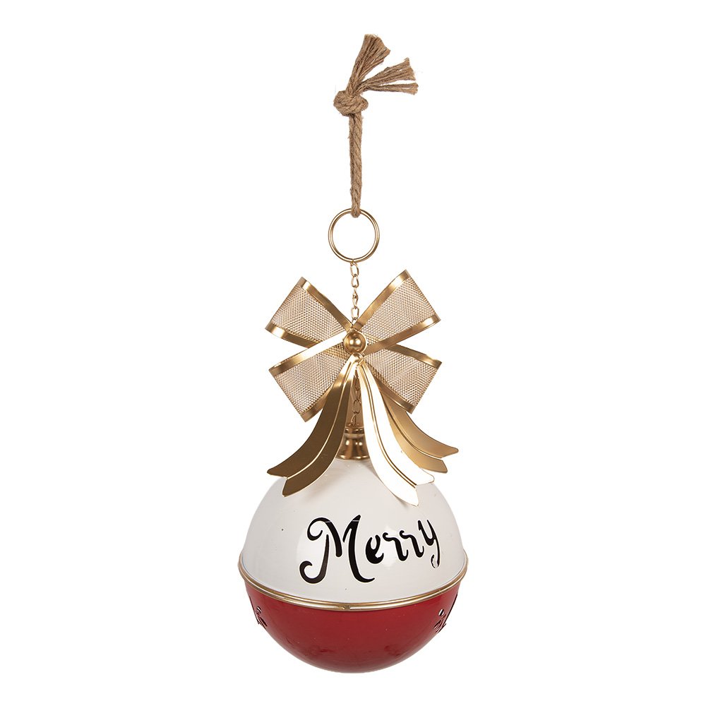 Kerstdecoratie Beeld Bel Ø 24x60 cm Rood Metaal