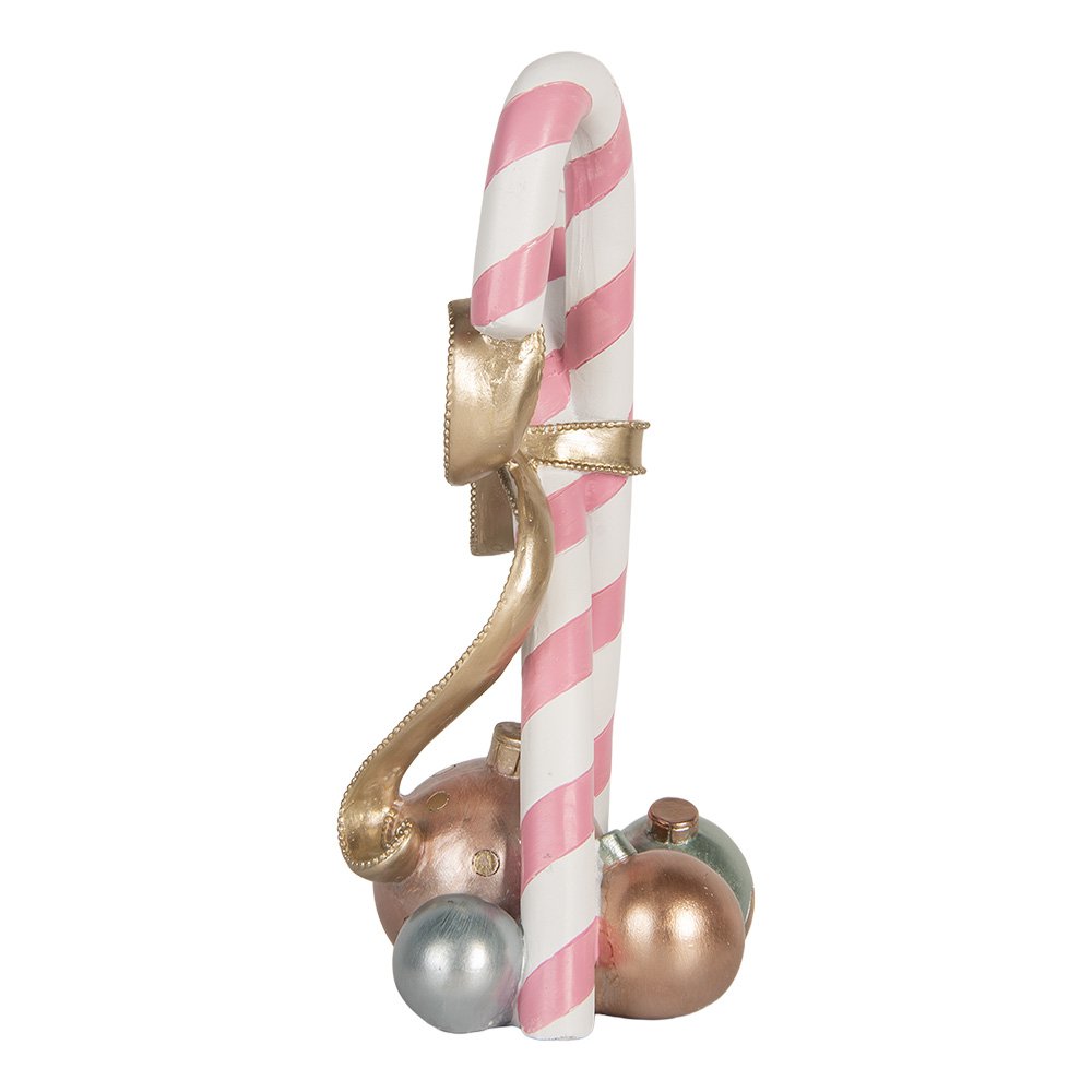Kerstdecoratie Beeld Zuurstok 19x14x30 cm Roze Kunststof