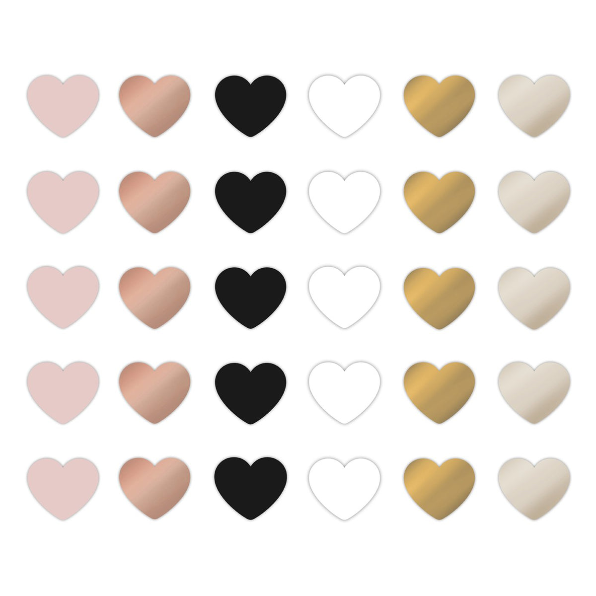 Spring/Summer '24 Hearts cadeaustickers op rol - 500 stuks