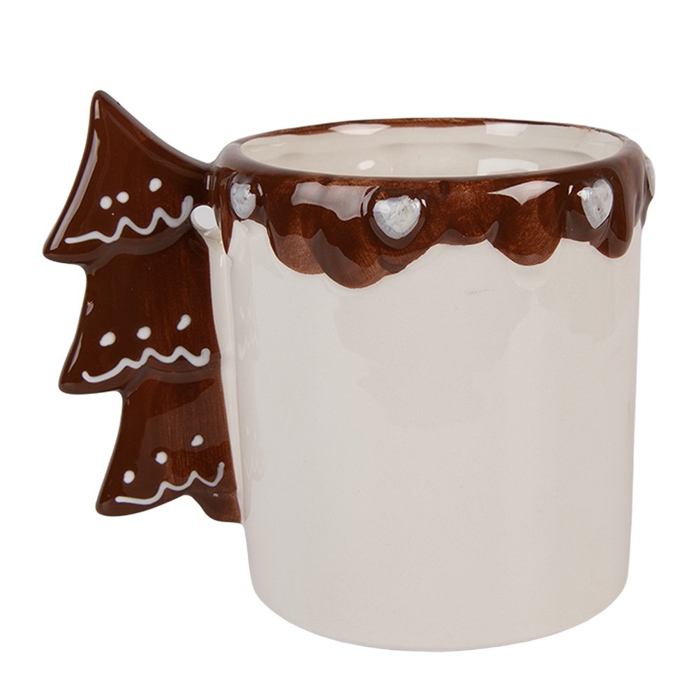 Mok 400 ml Wit Keramiek Kerstboom
