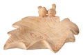 J-Line dienblad Blad + Vogel - magnesiumoxide - beige - L