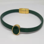 Semplice emaille ovale slider 24K verguld