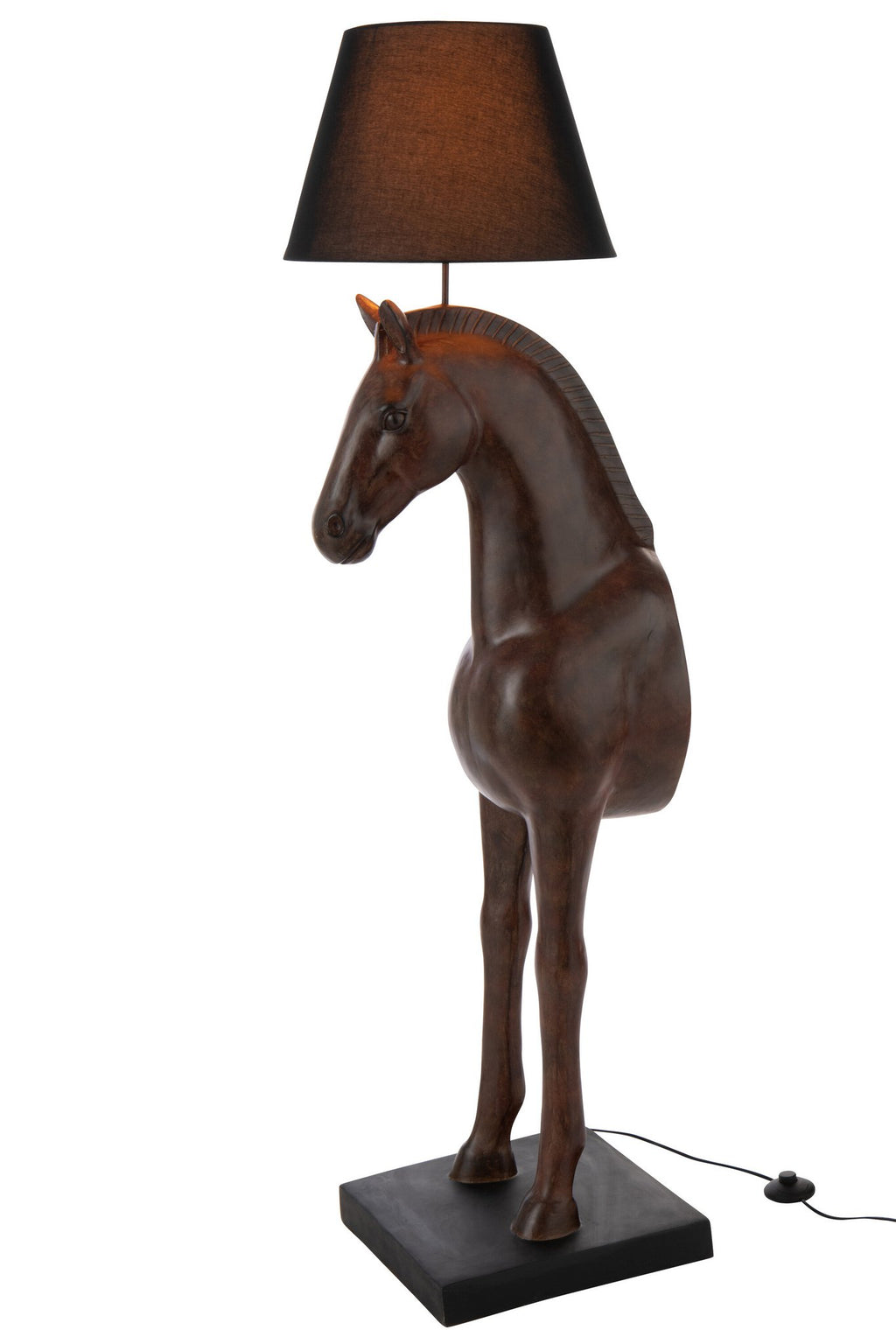 J-Line vloerlamp Paardenvoork - polyresin - bruin