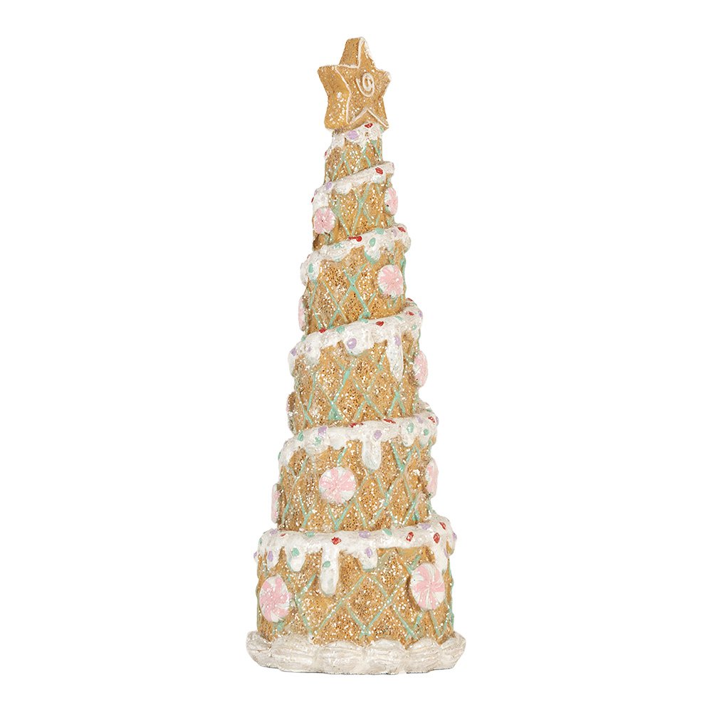 Kerstdecoratie Kerstboom Ø 9x25 cm Bruin Kunststof