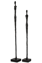 J-Line Abstracte personen op voet - polyresin - zwart - set van 2